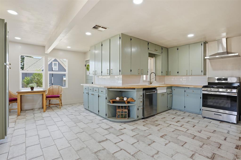 Beautiful kitchen, view from the dining room.