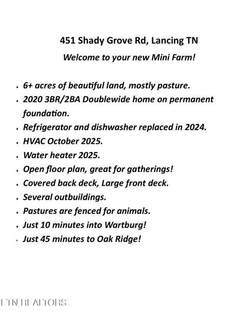 Tiny photo for 451 Shady Grove Rd, Lancing, TN 37770 (MLS # 1317579)