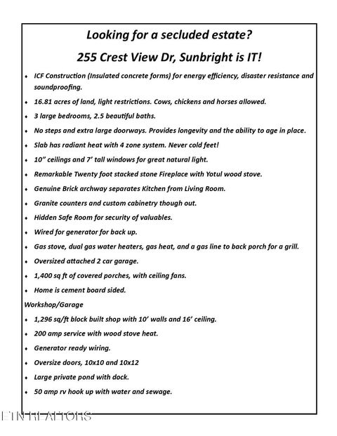 Tiny photo for 255 Crest View Drive, Sunbright, TN 37872 (MLS # 1316092)
