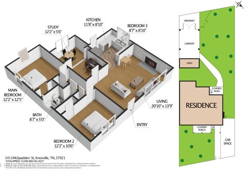 Tiny photo for 1411 McSpadden St, Knoxville, TN 37921 (MLS # 1333116)