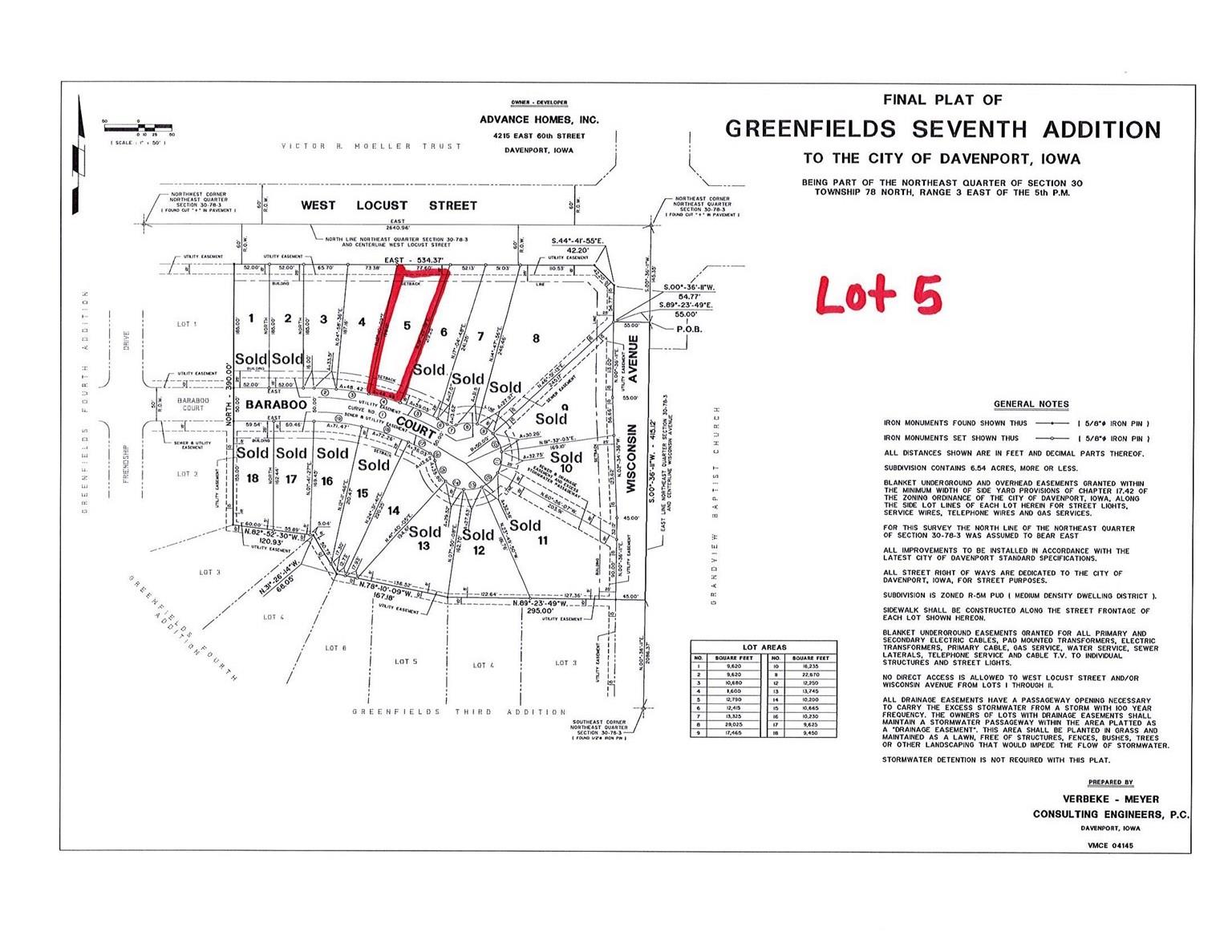 Lot 5 Baraboo Court, Davenport, Iowa image 1