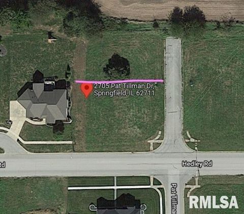 Vacant Land For Sale - 2705 Pat Tillman Drive<br/> Sangamon County, Springfield, IL 62711