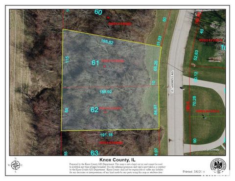 Vacant Land For Sale - LOT 61 & 62 Country Club Estates Subdivision<br/> Knox County, Galesburg, IL 61401