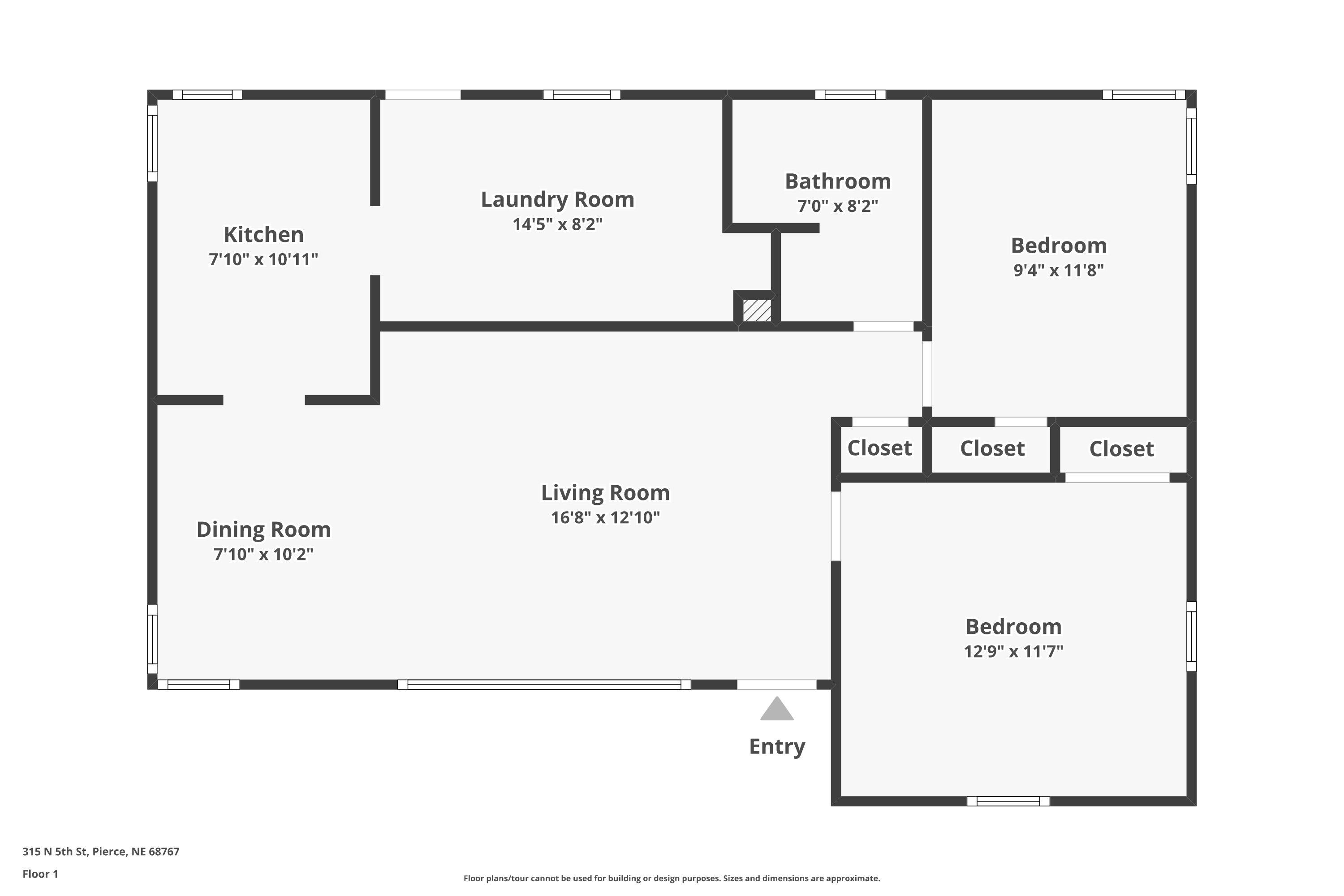 Pierce, Nebraska 68767, United States, 2 Bedrooms Bedrooms, ,1 BathroomBathrooms,Residential,Pending,85602