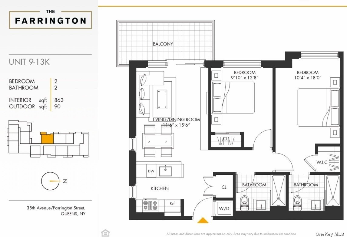 Property for Sale at 13437 35th Avenue 10K, Flushing, Queens, NY - Bedrooms: 2 
Bathrooms: 2 
Rooms: 5  - $1,128,000