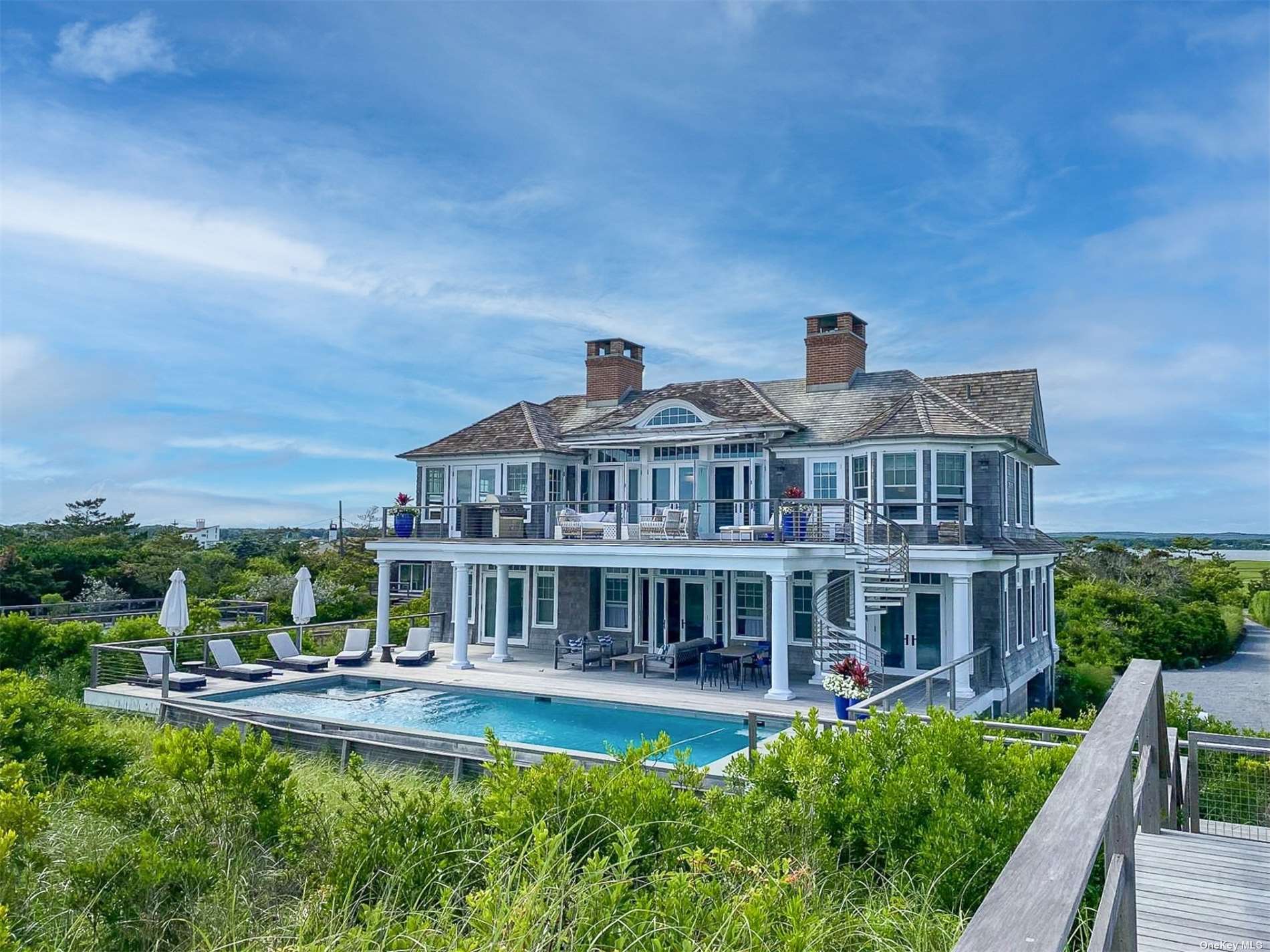 Rental Property at 202 Dune Road, Quogue, Hamptons, NY - Bedrooms: 4 
Bathrooms: 4  - $60,000 MO.