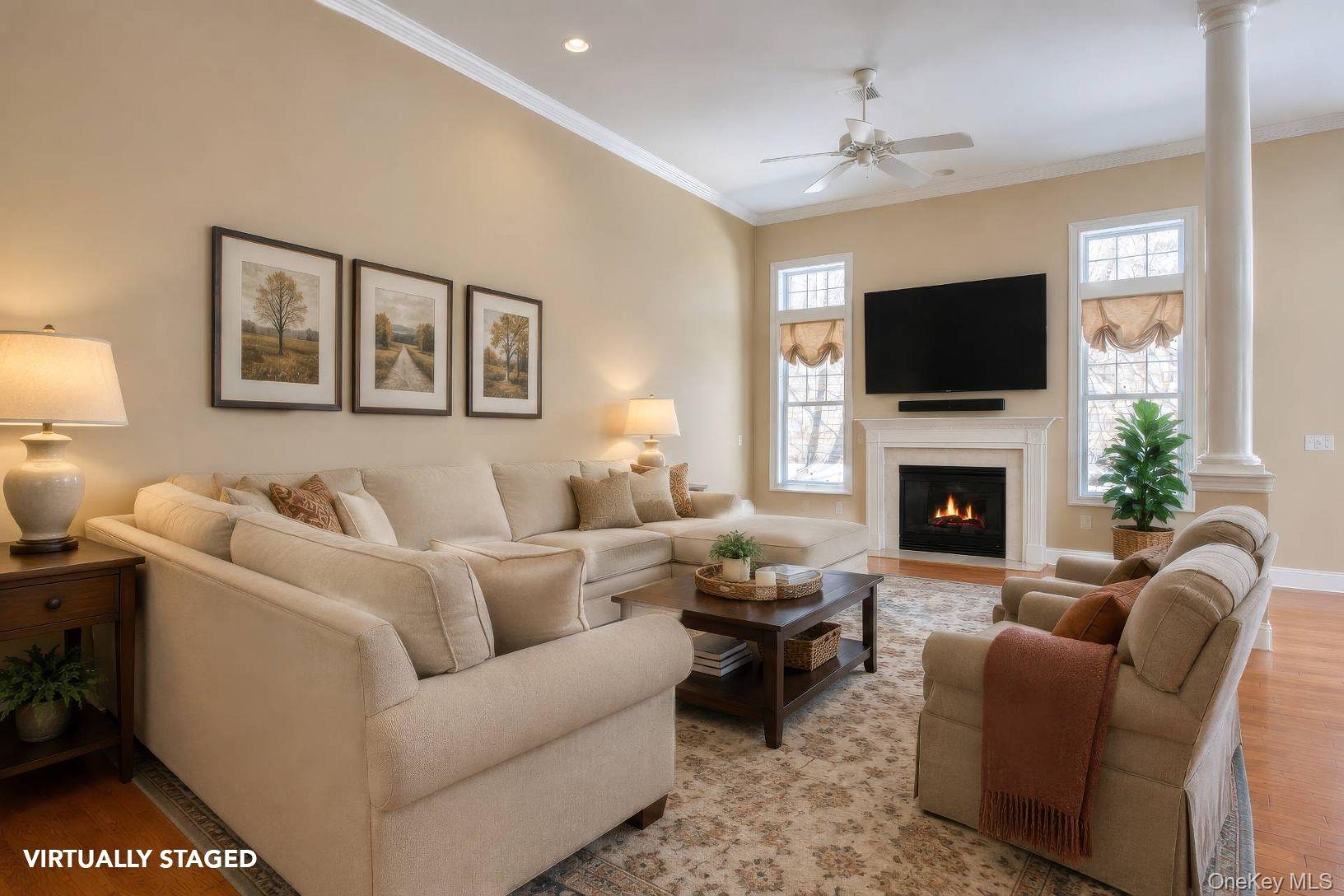 Virtually Staged Living Room
