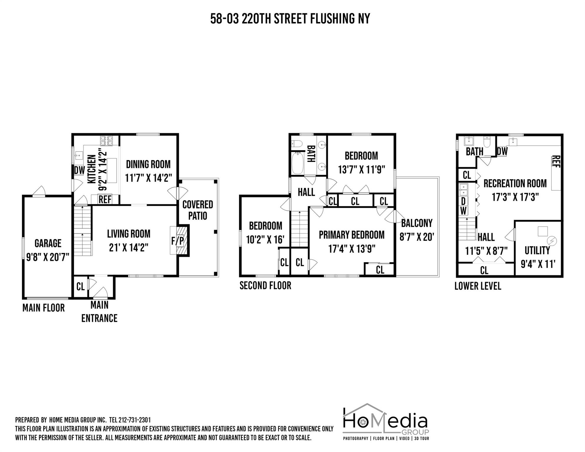220th Street, Bayside, Queens, NY - 3 Bedrooms  
2 Bathrooms  
7 Rooms - 