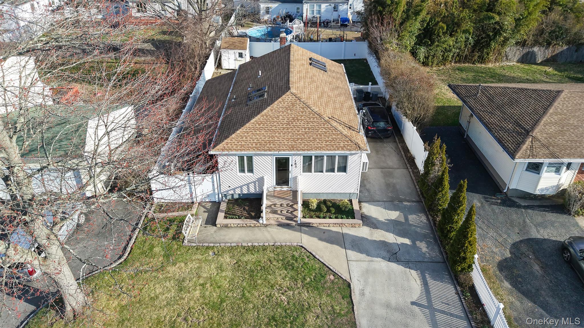 View from above of property