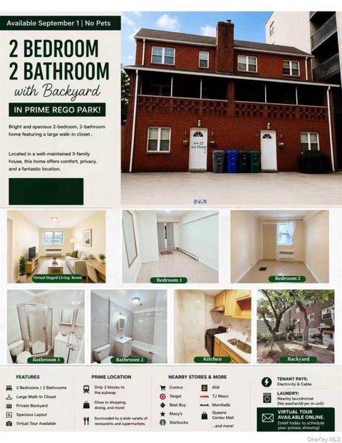 Multifamily For Rent - 6422 Wetherole Street #1ST FLOOR<br/> Rego Park, NY 11374