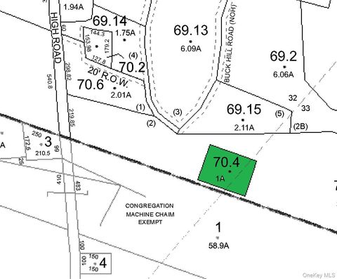 Vacant Land For Sale - LOT 70.4 High Road<br/> Glen Spey, NY 12737