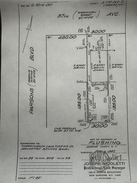Vacant Land For Sale - 14452 37th Avenue<br/> Queens County, Flushing, NY 11354