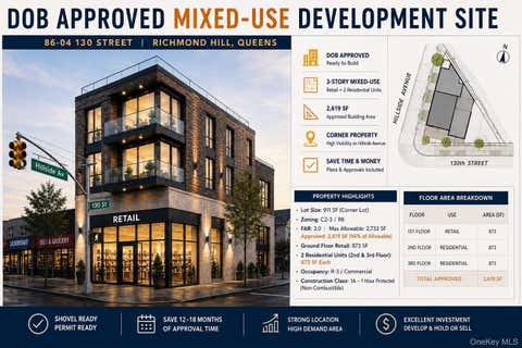 Vacant Land For Sale - 12920 Hillside Avenue<br/> Jamaica, NY 11418