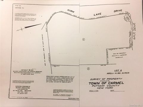 Vacant Land For Sale - 7 Gale Drive<br/> Putnam County, Mahopac, NY 10541