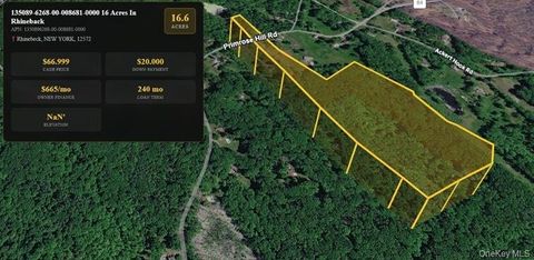 Vacant Land For Sale - 00 Primrose Hill Road<br/> Rhinebeck, NY 12572