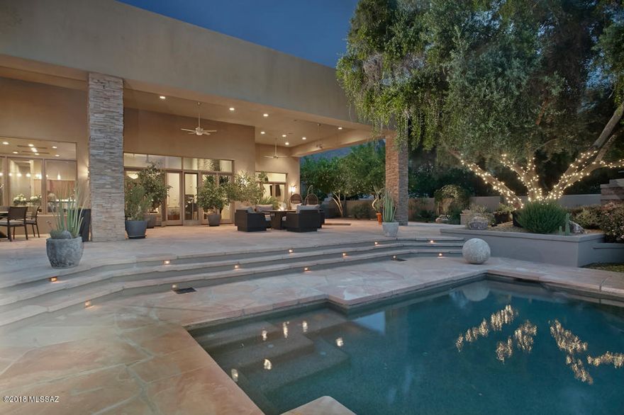 TIMELESS, GRAND AND UNDERSTATED. COMFORTABLE CONTEMPORARY WITH SOARING CEILINGS AND WALL OF WINDOWS OVERLOOKING MOST GORGEOUS BACK PATIO AND MTS BEYOND  IN ALL OF VENTANA.. SET WELL OFF THE STREET AT END OF QUIET CUL DE SAC ON ONE OF THE LARGEST LOTS IN THE NEIGHBORHOOD. ENTER THRU 10 FT SOLID WALNUT FRONT DOORS TO  SPACIOUS FLOOR PLAN INCLUDING  BEAUTIFUL LIVING AREA WITH OPEN KITCHEN TO DINING AND SEPARATE DEN. SEPARATE CHILDREN'S OR GUEST WING, AWARD WINNING KITCHEN WITH ALL THE BELLS AND WHISTLES FOR A PREMIER CHEF. INCREDIBLE APPLIANCES! BEAUTIFUL MASTER SUITE WITH DREAM BATH AND CLOSETS PLUS ADJACENT EXERCISE/STUDY OR 
SITTING ROOM .THE EXPANSIVE OUTDOOR AREA HAS FABULOUS OUTDOOR KITCHEN , MULTIPLE SITTING AREAS WITH FIREPLACE AND STUNNING  MODERN POOL. FLOOR PLAN IN PICS.