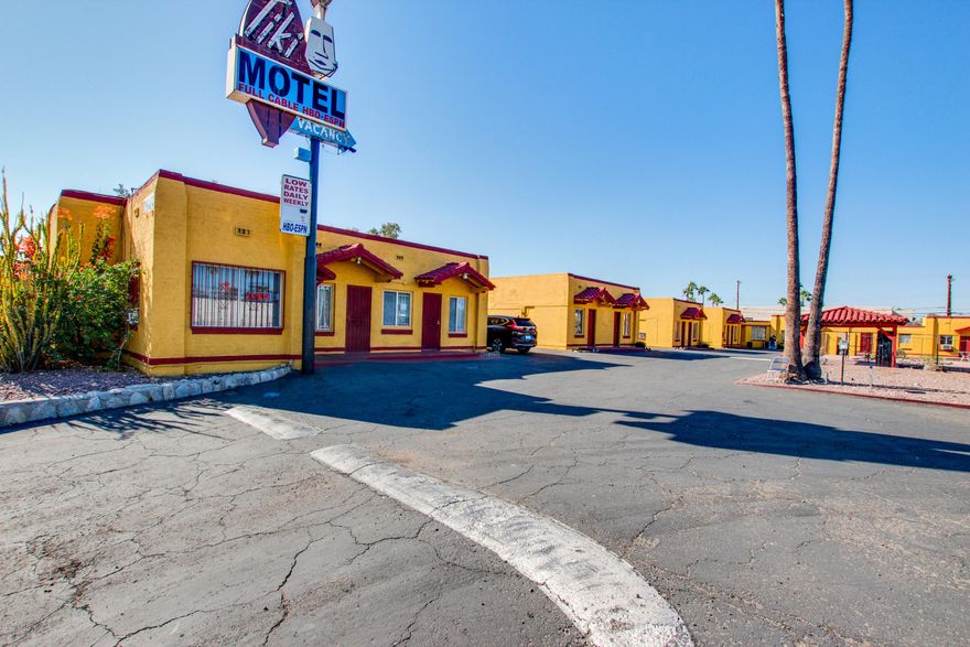 20 unit iconic motel! City of Tucson C-2 zoning with prime re-position/ re-development opportunity. This property has 20 well-maintained units plus an office with the potential of building more units on a .92 acre lot. Located on a major bus line route and high traffic corridor to downtown. Conveniently located minutes away from restaurants, grocery stores and the University of Arizona. This Motel has a new Roof that was put in March of 2018.  All units have an attached carport. The motel business is not offered for sale. Shown by appointment only. Do not disturb owner or tenants.