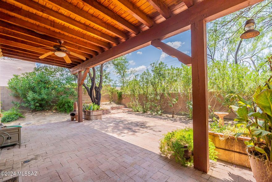Charming home in the highly sought after Silverado Hills neighborhood. This three bedroom home provides ample room for family members or guests. The kitchen features a large skylight for natural lighting, a gas range and the refrigerator comes with the house. The laundry closet has both gas and electrical hookups for the dryer.
In the backyard you will find a covered patio, additional brick pavered spaces and two mature Mesquite trees to provide natural shade while enjoying the outdoors. All poly pipes have been replaced and the HVAC system was replaced in 2020. Come and see this house before it's gone