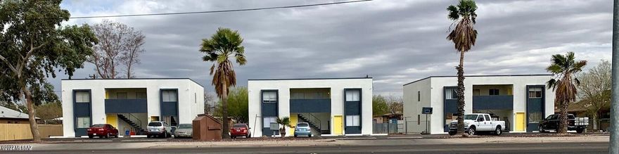 Tucson has low vacancies, high rent growth, and high population growth with many industries moving jobs to the area. Two story 3 four plexes - total of 12 units. This listing includes also 4959 S Park Ave APN 140180380 and 4961 S Park Ave APN 140180370. 
All units have been remodeled with laminate counter tops and white kitchen cabinets. Recently painted exterior. Recently installed security cameras. Private off street parking.  Low to no vacancies.