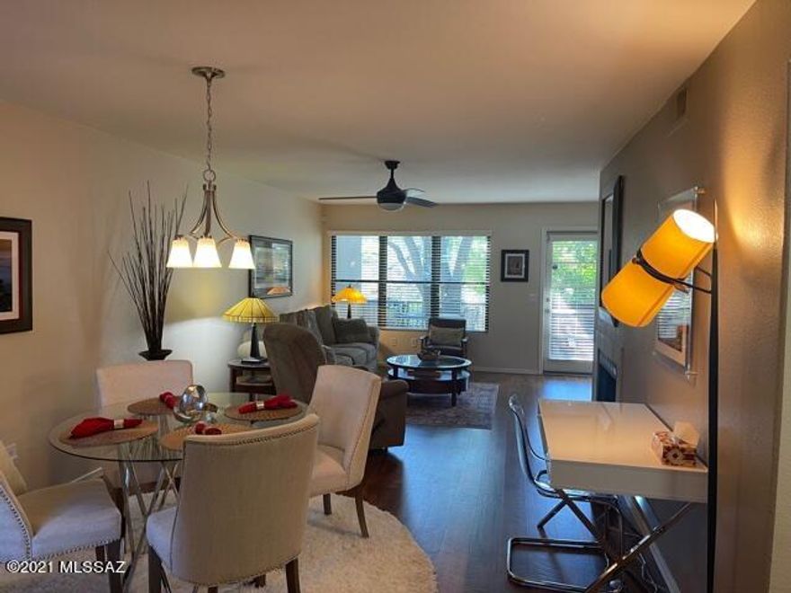 Popular 2bd 2ba floor plan.  Backs to golf course and walking trail.  Paver patio with fence and gate.  Adds more outdoor living space.  New havac, water heater and windows.  Laminate flooring was just installed.  This condo is being sold furnished.