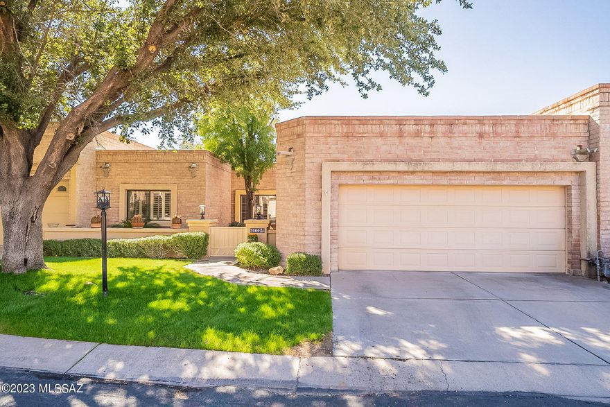 Discover the epitome of modern living in this 3-bedroom &, 2-bathroom single-story townhome nestled in North Tucson's desirable Riverbend Sabino Canyon community. With a versatile 3rd bedroom/den, this home offers a perfect blend of space & functionality. Step into a haven of elegance w/ wood flooring gracing the interiors, complemented by tasteful tile in the kitchen. The bright, airy eat-in kitchen adds a touch of uniqueness, while a separate dining area provides an ideal space for entertaining guests. Retreat to the charming back patio, complete with a 2021 hot tub, perfect for relaxation. This turnkey home comes fully furnished, making the transition seamless. The community amenities, including a pool, spa, Pickleball courts, & clubhouse, offer endless entertainment options. Enjoy the security a privacy of a gated community, surrounded by lush landscaping meticulously maintained by the HOA. Conveniently located just minutes away from the Sabino Canyon Recreation Area, the loop, and various shopping destinations, this townhome presents a lifestyle of comfort and convenience.