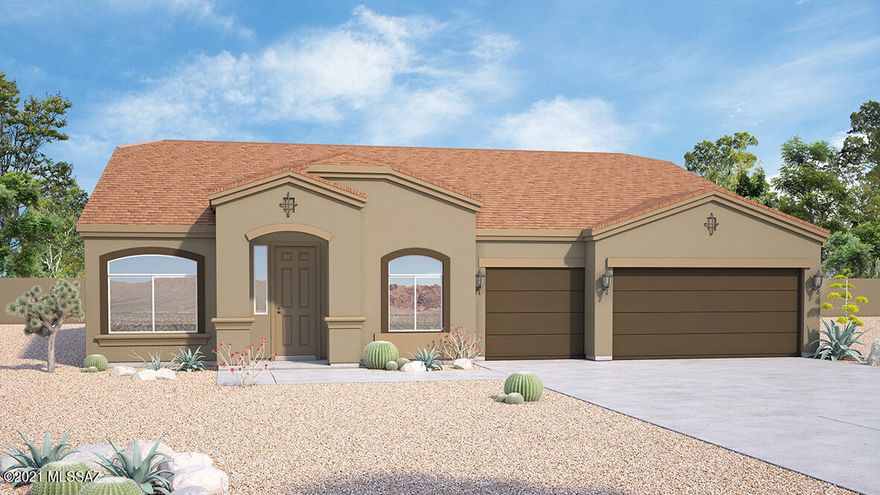 At the new Residences by Miller Ranch – ORO VALLEY - you will enjoy the natural setting and prime location with incredible views. AMAZING Mountain Views! Enjoy the evenings in this stunning backyard. This premium approx. ¼ acre lot backs up to common area and features stunning views. This one story 2,688 sq. ft. SABINO floor plan features fabulous DESIGN CENTER FINISHES with an open Great Room area and Library with Double Doors, 4 bedroom and 3 bathrooms, 3 Car Garage INCLUDES: Den with double doors, 11' Tray and Vaulted Ceilings, 8' Exterior and Interior Doors, Full Lengh Patio with Slider from Bedroom 1 leading to Patio(s), all rooms prewired for TV and Ceiling fans, Patio Prewire, and 8'and 4' gate(s). Your Gourmet Kitchen comes complete with 42'' Flat Panel Cabinets, Separate Gas Cooktop with Built-In Oven(s) and Microwave, and LARGE Kitchen Island with Pendant Lighting. Ceramic Tile throughout except bedrooms. Gorgeous Super Shower Option in Bedroom 1, and many more options. Brand new community  close to shopping and entertainment  Great tucked away location. Come love The Life!
