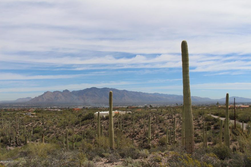 Build your dream home with the most incredible views of the Catalina Mountains, Tortolita Mountains AND the Tucson Mountains PLUS the City of Tucson. Incredibly beautiful terrain and lots and lots of saguaros dot the landscape in every which direction. Accessible to so very much! Services are all within range. Build your dreams right here! Bring your architect and get going!