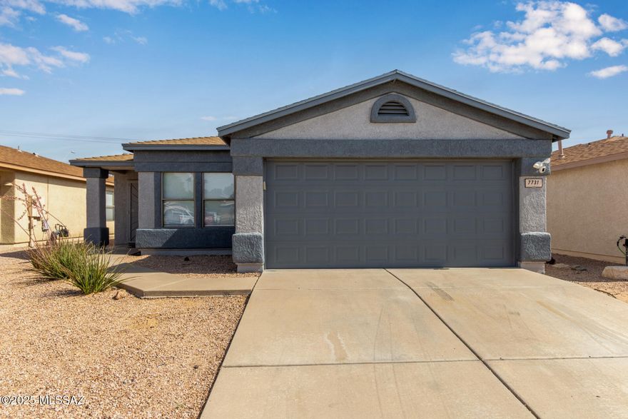 **SELLER WILL ACCEPT OR COUNTER ANY OFFER BETWEEN $285,000 - $300,000.** Welcome to this wonderful 3-bedroom, 2-bathroom home located in the desirable Pantano Heights subdivision. This move-in-ready property features fresh interior and exterior paint, brand-new flooring in all bedrooms, and new blinds throughout—offering a modern, clean aesthetic from the moment you step inside. The spacious kitchen includes a walk-in pantry, perfect for storage and organization, while the primary suite boasts a generous walk-in closet and a private bath. Enjoy peace of mind with a brand-new water heater installed in 2024. Step outside to a low-maintenance front yard and a beautifully designed backyard complete with pavers, a covered patio, and stunning mountain views—ideal for relaxing or entertaining Don't miss your chance to own this thoughtfully upgraded home in a fantastic neighborhood. Schedule your private tour today!