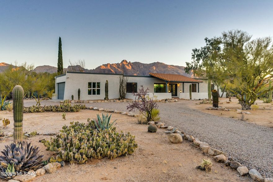 Welcome to this stunning updated 4-bedroom, 3-bath home, offering 2,611 sq ft of luxurious living space, complete with a sparkling pool. As you approach the home, you'll be greeted by impressive iron double front doors, which open to a spacious walled covered front patio. Step inside to the expansive great room, where large windows flood the space with natural light and offer beautiful views.
The home features wood-like tile flooring throughout, with plush carpeting in the bedrooms for added comfort. French doors lead from the great room to the backyard, where you'll find a covered patio and pool - perfect for relaxing or entertaining.
The gourmet kitchen boasts sleek granite countertops and a stylish tile backsplash. A convenient bedroom located just off the kitchen provides an idea