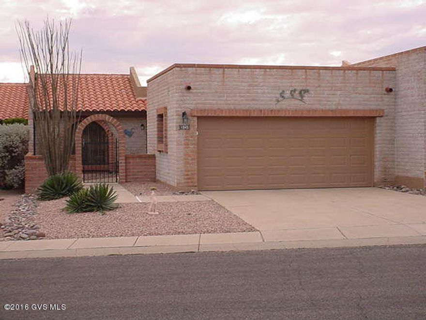 Great view of Santa Rita's, boarders common desert area 2 bedroom, 2 bath totally furnished. tiled rear patio. Freshly painted exterior 2015. Totally tiled inside, no carpet. Custom furniture. Move in ready. New garage door.