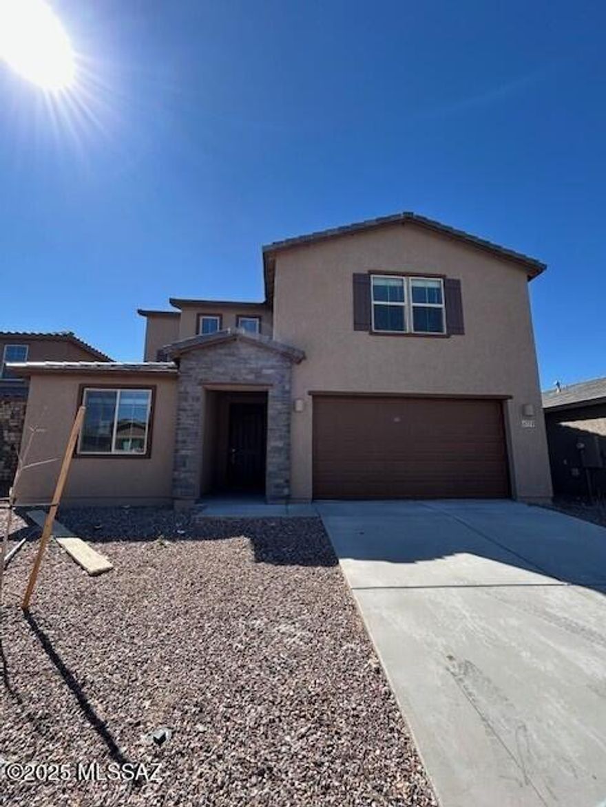 The first level of this two-story home showcases a generous open floorplan shared between the family room, kitchen and nook, offering direct access to the covered patio through sliding glass doors. A versatile office is situated just off the dining nook, while a flex space is found just off the entryway. Three bedrooms surround the loft upstairs, including the luxe owner's suite which is comprised of a restful bedroom, en-suite bathroom and walk-in closet. The home features upgraded kitchen countertops and upgraded cabinetry throughout. Our homes come with the Rinnai Tankless Water Heaters, Post-Tension Foundation, Taexx built-in pest control system, Radiant barrier roof decking, 2'' Faux Wood Blinds and more!