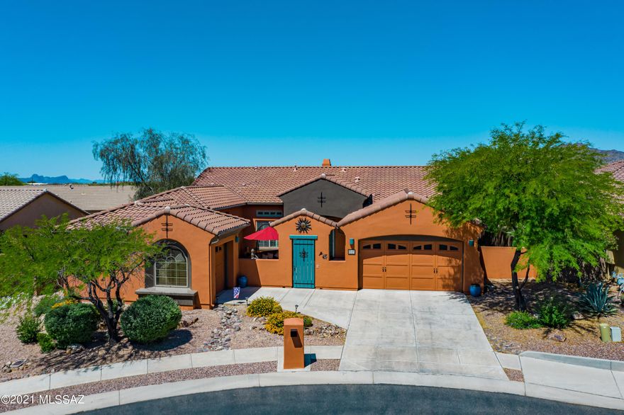 Welcome to one of the most relaxing/peaceful homes in Oro Valley. Unobstructed views of the Catalina and Tortolita Mountains from both your spacious backyard and your tranquil gated front courtyard. Courtyard invites you to a private casita - great for guests or a private office or artist's retreat. Home has been freshly painted within the last year. Siena at Rancho Vistoso is retreat in itself - located behind gorgeous custom gates - private and serene subdivision. This particular residence envelopes you with peacefulness, backing to endless nature and views. When inside this grand presentation it can truly encompasses you. Home has a very meditative aura - peaceful courtyard - private casita - surrounded by a menagerie of desert fauna and flora - soaring ceilings +  large view windows. Home fully freshly painted externally within the past year. New AC system for the casita and third car garage placed within the past year. Additional plantation shutters added within the past year beyond the original plantation shutters in the master suite, bedroom/office facing courtyard, and the third car garage. Pocket custom screen doors for front door and back patio for cross ventilation. New keyless code lock systems for both the front door and the door entering the home through the 2 car garage (2019).Internal custom painting within the past year. Outside storage shed. New garage motor of 2 car garage from 2018 for enhanced noise reduction and efficiency. Custom curtains in great room and kitchen area to also convey.
