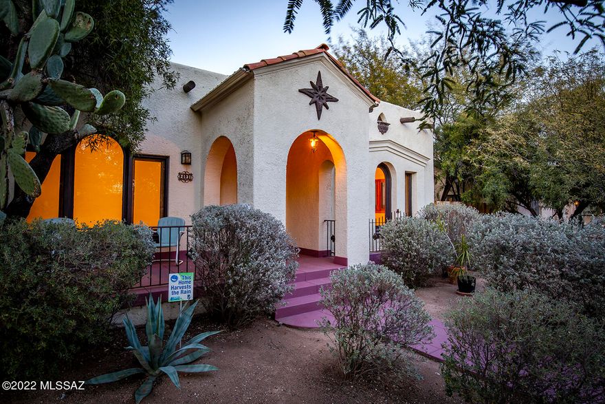 Rare 1929 Spanish Mission charmer w/guest house & 2 car garage on 5th St in Sam Hughes.
3br/2ba main house features original woodwork; wood floors; craftsman style fireplace
w/original motif tile in amazing living rm w/large windows; newer kitchen w/inset
cabinets, Viking range w/hood and crushed blue quartz countertops; remodeled bathrooms;
new windows throughout; newer HVAC system; replumb and rewire. Great natural light
throughout the house. Gorgeous outdoor shower. Guest house affords opportunities and
is being sold in as is condition. Walkable to UofA, restaurants and bars.