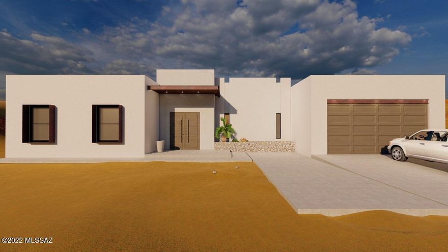Modern style, custom new construction with custom kitchen, ceramic tile through all house, granite countertops on kitchen and bathrooms,  SS appliances, shower on both bathrooms, storage, laundry room and many more. The projected completion date is by the first week of May 2022.