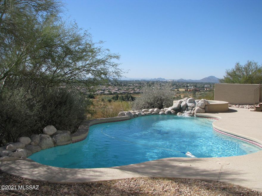 This foothills home is located in a gated community on a hilltop at the end of a cul de sac. Relax and enjoy privacy and endless panoramic views from the expansive rear redwood deck. The first floor offers a spacious living room with fireplace, kitchen features formal and informal dining and guest bath. Master bedroom located on first level & master bath features dual vanity sinks, dressing area, his and hers closets and jetted spa tub and separate shower. The second level downstairs features family room with fireplace, one bedroom with a private bath, an additional guest bedroom and huge bonus room plus laundry room.
Weekly pool & spa service and trash included.