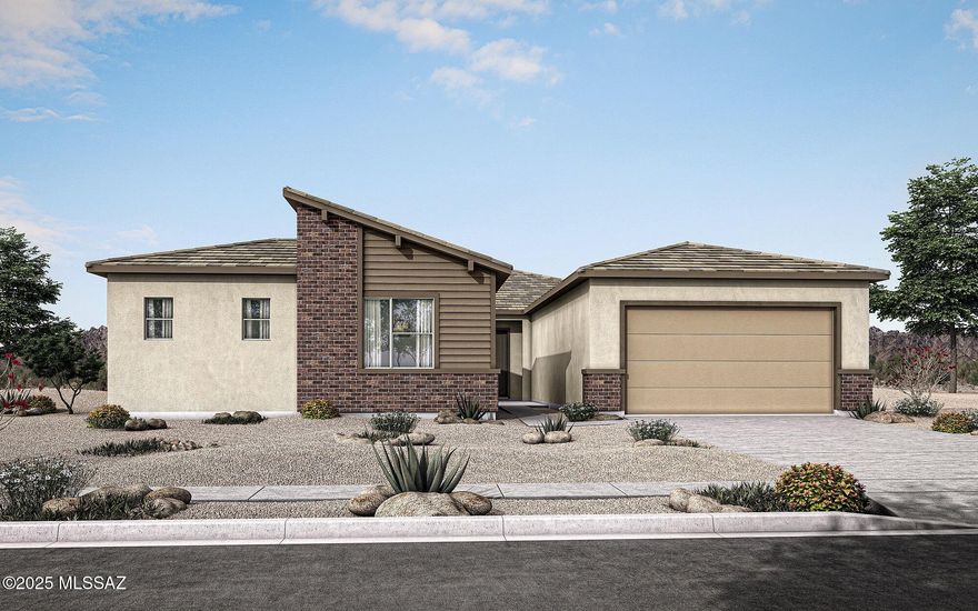 Mint floorplan with Midcentury Modern elevation.