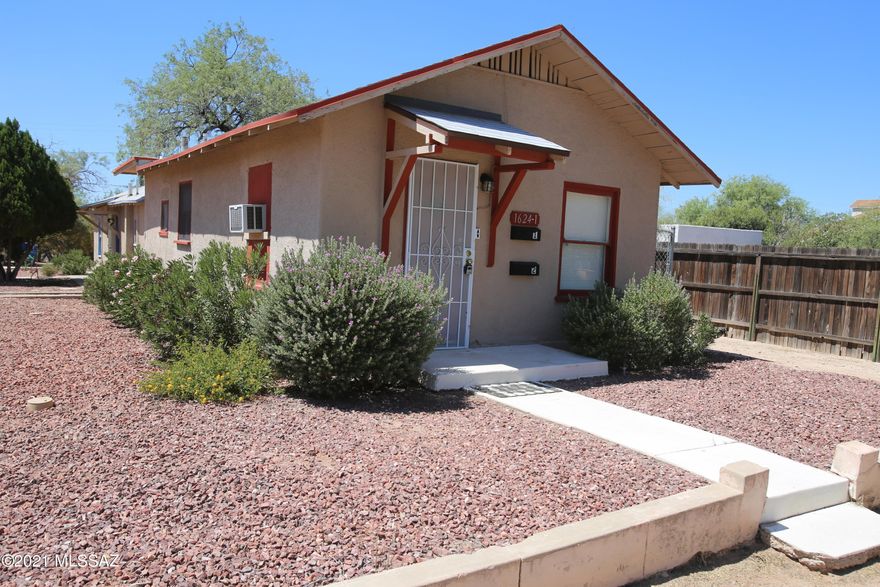 Two bungalows located within short walk to  University of Arizona campus, stadiums and Sam Hughes neighborhood. Units are individually metered for gas and electric. Each unit rents for $650.00 a month with off street parking and two car carport.  Please do not disturb tenants or walk the property, showings available upon accepted offer.