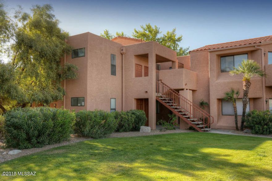 Located within the desirable community of Ventana Vista Condominiums.  This fully furnished 2BD/2BA condo offers privacy, beautiful furnishings, 2 patios, updated kitchen with stainless steel appliances and much more! Located on the 2nd floor.  Washer and dryer included.  Amazing resort-like amenities include a heated pool, 2 spas, fitness center and clubhouse.