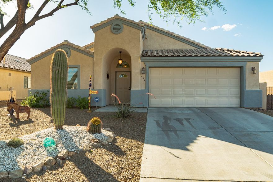 Super nice single family home with 2 Bedrooms, 2 Baths, and a Den. The vaulted ceilings and 4 skylights give a very roomy feel to this home - you have to see it! Tile floors everywhere but master bedroom. A super large master bedroom with a custom built-in bookcase (or it is easy removable or modifiable). The den is open with arched entry and the home has many ledges and pot shelves to display your artworks! Situated on a large lot with tiered landscaping in the backyard along with a special arched gazebo! Oversized, insulated garage is 26 ft long; has lots of attic storage with retractable ladder and it also has its own heating/cooling unit - a great place for your hobby work!