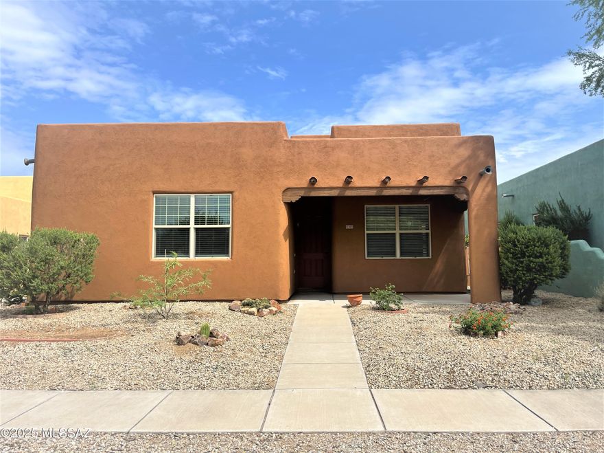 No Application Fees! Charming 3 bedroom, 2 bathroom single-level Tucson home located in the desirable Civano community. This home offers an open floor plan with 10' ceilings, tile flooring throughout with no carpeting, two tone neutral paint, and ceiling fans in each room. The large living room features a wood beam ceiling, and a separate family room provides additional living space.  The kitchen includes extended counter space, a breakfast bar, upgraded cabinets, an electric range, built-in microwave, dishwasher, and refrigerator. The spacious primary suite features a walk-in closet and a private bath with a larger soaking tub. A washing machine and dryer are included, and the two-car garage provides ample parking and storage. The backyard is perfect for outdoor enjoyment with a covered patio, easy-to-maintain desert landscaping, fruit trees, grapevines, and a garden area. Community amenities include a refreshing pool, children's playgrounds, and multiple greenbelt areas.  Located in the highly sought-after Civano neighborhood, known for its greenbelts, community activities, and walkable design. Just minutes from I-10, Davis-Monthan Air Force Base, and shopping and dining at Houghton Town Center. Residents also enjoy access to nearby parks, biking trails, and the Vail School District.

All Denali Real Estate residents are automatically enrolled in the Resident Benefits Package (RBP) for $55.00/month which includes Renter's Liability Insurance, Credit Building to help boost the resident's credit scores with timely rent payments, up to $1M Identity Theft Protection, HVAC air filter delivery (for applicable properties), our best-in-class resident rewards program, and much more!
