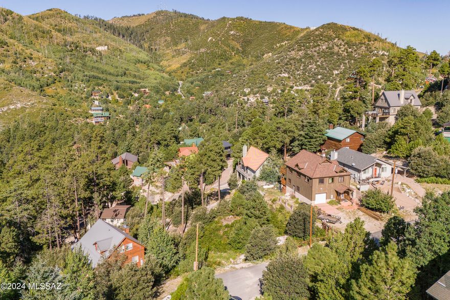 This special parcel of land, on Mt. Lemmon, is surrounded by mature trees and is located on a paved road, allowing for year-round access. It is situated in the heart of Summerhaven. Established homes nearby with water and electric at the road. The lot boasts views and is an ideal spot for your future cabin.