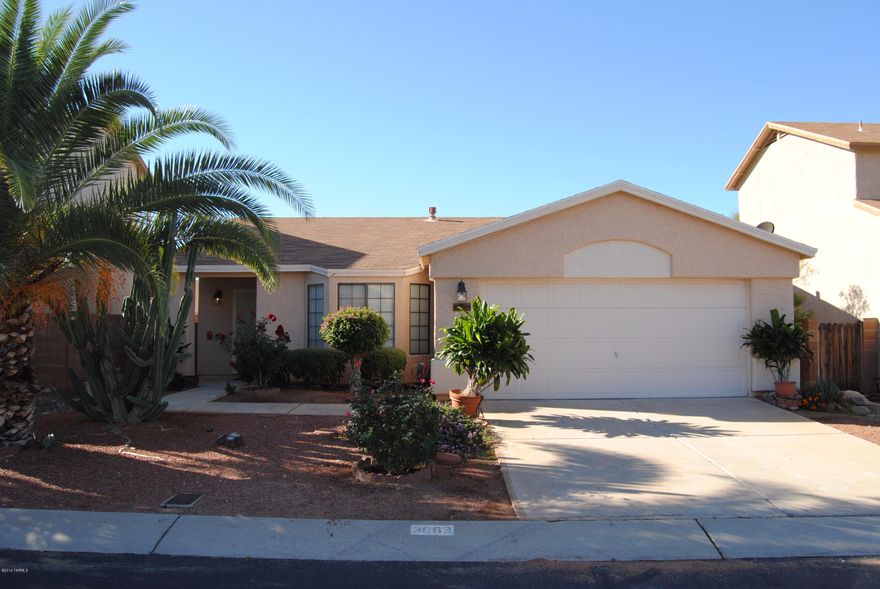 Incredibly well maintained home with great curb appeal! This home features a galley style kitchen with all appliances, includes washer, dryer, newer HVAC system, ceiling fans, vaulted ceilings, & much more! Home is currently a two bedrooms, seller will convert back into 3 bedrooms prior to close of escrow if desired. The exterior features an adorable front yard, covered rear patio, & a low care yard! Come see your new home!