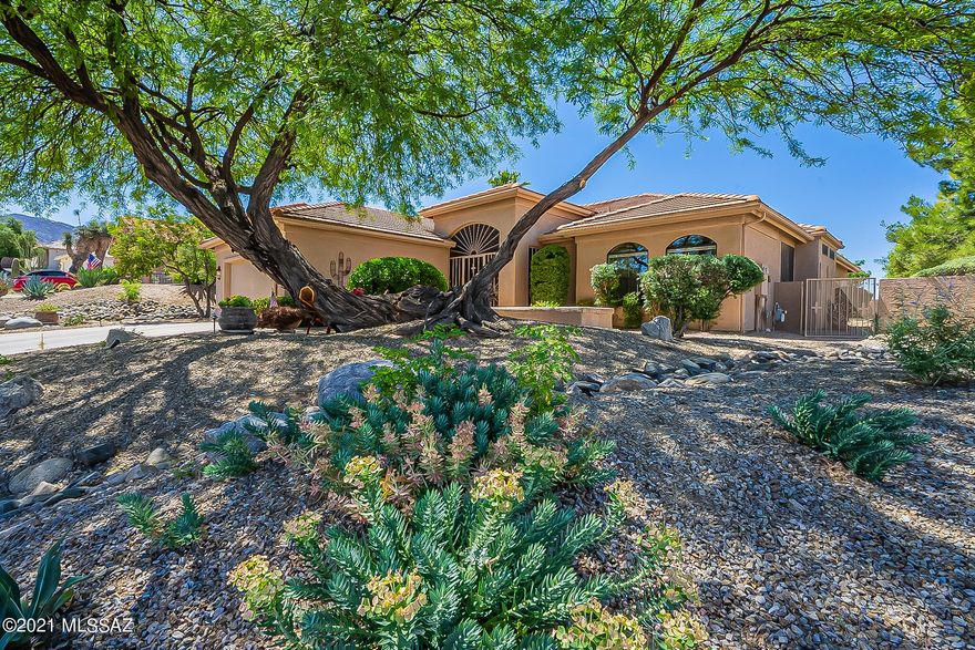 Welcome home!! This amazing Madera model has it all. MOUNTAIN VIEWS ...Walk out to the beautiful patio from living rm or dining rm for easy outdoor entertaining. New HVAC, water heater, H2o system, Stove/hood and appliances, Irrigation system and new lighting. Nicely appointed with coffee/wet bar next to convenient powder room. Den/office space right off the living room and kitchen. Extra large bedrooms with walk in closets. Garage is extended with utility tub and service door. The open floor plan is more efficient, light and airy. SaddleBrooke is a premier active adult community with all the best amenities. You'll love it here!!! Can be sold furnished.