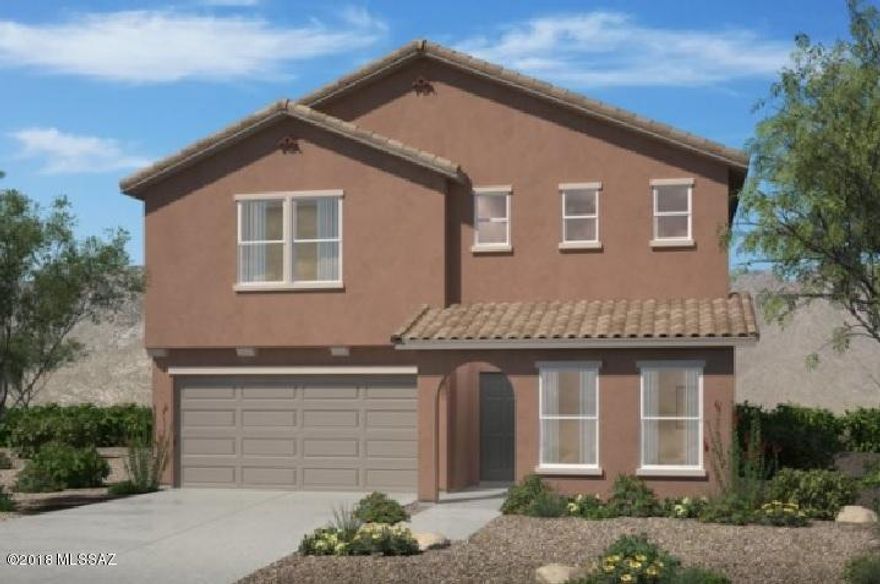 Beautiful top selling floor plan with tasteful features including tile throughout 1st floor. In the Kitchen you will see granite counters, rich dark tall cabinets, and brand new stainless steel appliances with 2 year warranty. The stove is Gas!  Out back you will find a nice sized yard with covered patio. This home is located in the Sonoran Ranch II subdivision. Get the peace of living away from the noise but still be close enough to shopping and all the amenities you could ever want. Don't miss out on your opportunity to own a brand new home!   Price includes $5,241 price reduction that is subject to buyer obtaining financing through builder's preferred lender and closing on home by end of November 2018