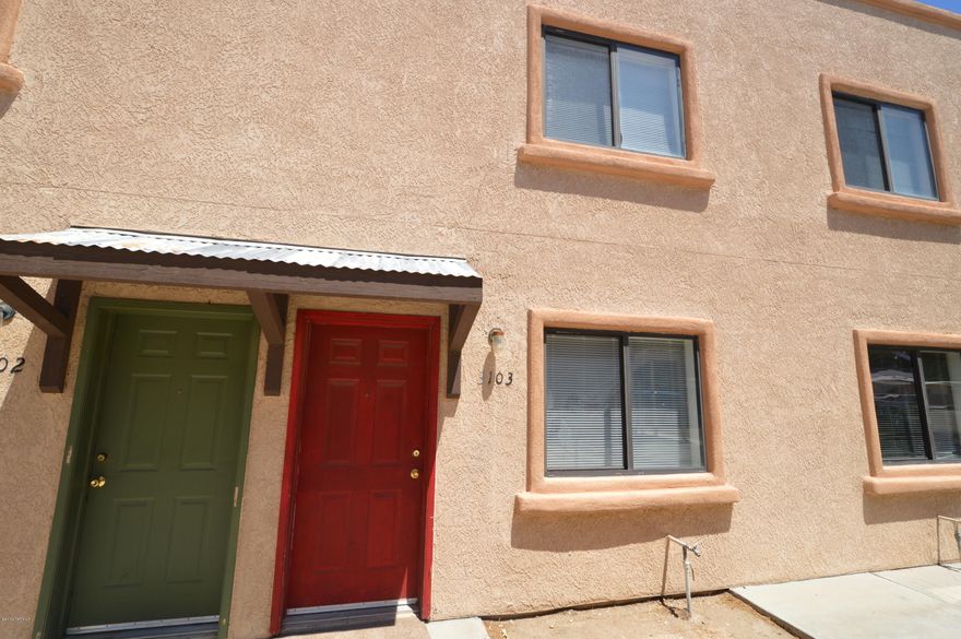 Phenomenal value in modern Townhome! Two large bedrooms and two full baths. Gourmet kitchen with range, refrigerator and stack washer/dryer included. Bright and cheerful in small quiet complex. Close to Speedway/Columbus with easy access to everything.  Just 2.5 miles from U of A!! Fenced yard for kids and approved pets.  Efficient heat pump and dual pane windows for comfort and economy.  Military welcome! Dont let this one get by, CALL NOW!!