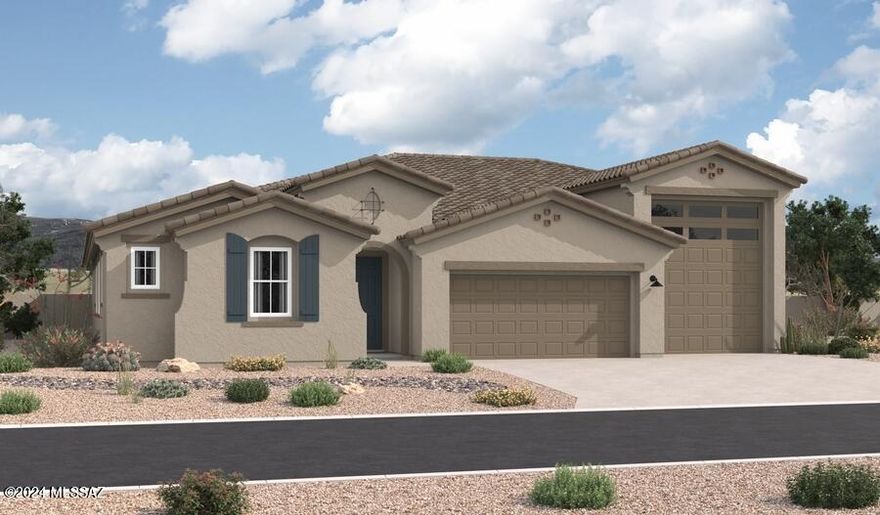 This ranch-style plan offers abundant living space and an attached RV/boat garage! Three bedrooms (2 with walk-in 
closets) are off the entryway, as well as two full baths. The primary suite features two walk-in closets and an attached bathroom with a spacious shower. Adjacent is an expansive open layout showcasing a great room with access to the covered patio, a dining nook and a kitchen with a large pantry and a convenient center island. This home also boasts a large club room with attached bath for added space to entertain. You'll also find a mudroom, laundry room and oversized UltraGarage!