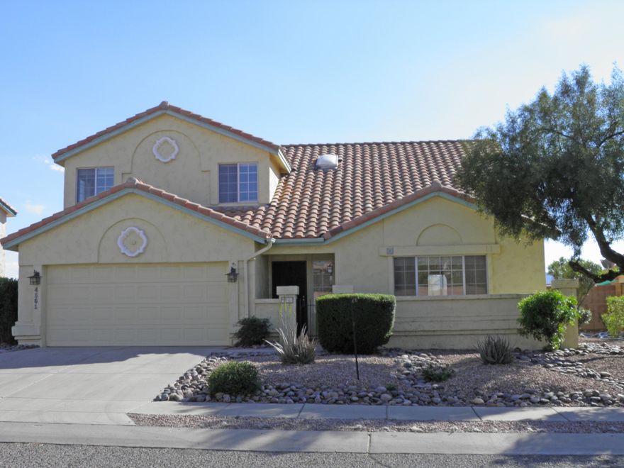Beautifully kept and freshly painted inside. 3 beds 2½ baths on a huge lot with sparkling pool, fully fenced yard and double car garage with storage/work area. This open floor plan has living/ dining room and soaring ceiling. Kitchen with breakfast counter, bay window eating area and walk in pantry. Spacious family room with fireplace and walk out to a covered patio. Laundry room with extra cabinets. Main bedroom with walk in closet, main bath with garden tub, walk in shower and dual vanity. A/C compressor replaced about 2 years ago. 2015 pool retiled, deck refinished and new pump. 2016 new pool filter and wiring. Disney characters in pool area for annual Christmas Display convey ''as is''. No Homeowners Association fees.
