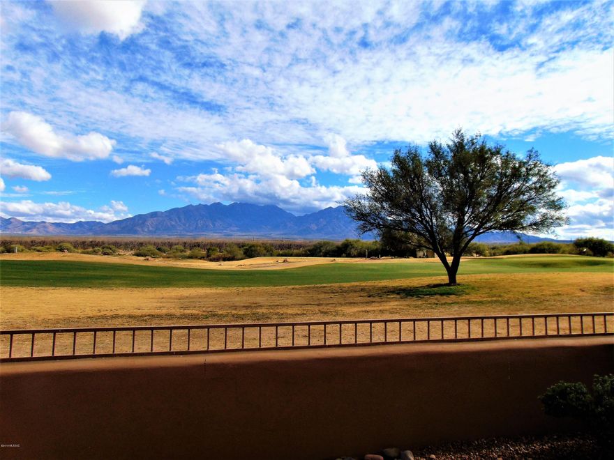 VIEWS,VIEWS,VIEWS. Retire in Style in This Lovely Fully Furnished Townhome in Heart of The Gated Community of The Springs. With 2bd/2ba and 1  Car Garage. This Light and Bright 1192 sqft home offers an Open Concept and a Split Floor Plan, Giving Privacy to your Guests. Tile Flooring in all Living Areas and Carpet in Bedrooms. Guest Bedroom offers Convenient Murphy Bed. Enjoy your Evenings at the Backyard with Fantastic Views of the Torres Blancas Golf Course & the Majestic Santa Rita Mountains.  All Furniture and Appliances included with the exception of a few pieces. Water softener and garage cabinets. Located Just a Block Away from Green Valley Recreation Center. Age restricted 55 + Community. DO NOT MISS THIS ONE!