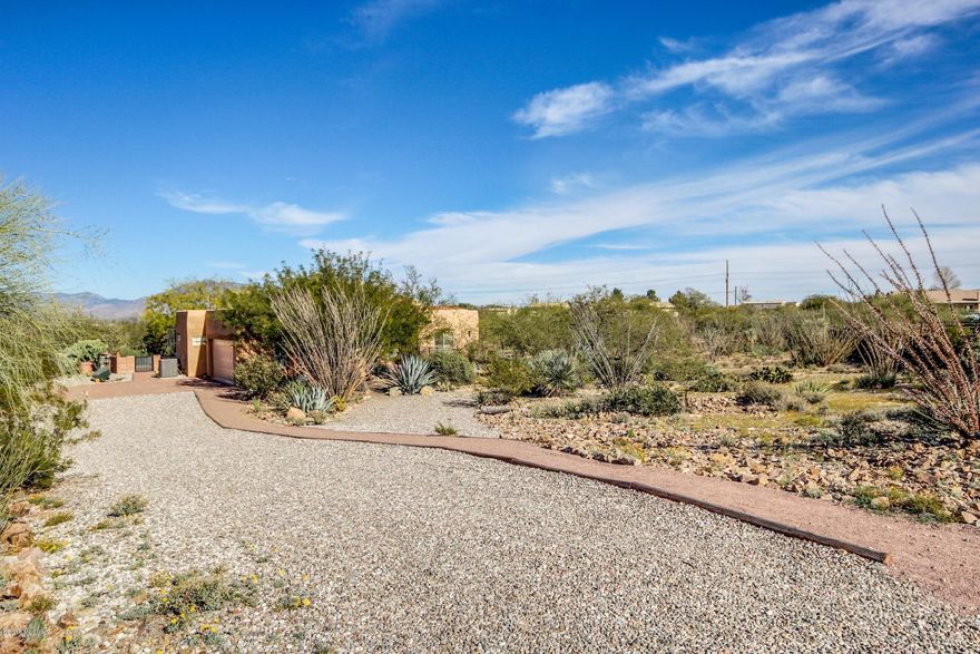 Enjoy endless privacy and beautiful mature landscaping throughout! Desert living at its finest! Located on a quiet cul-de-sac lot, the land is a full acre with sweeping mountain views and plenty of room for all of your toys. Easy access to the 83 and I-10 freeways. This home boasts over 1500 square feet 3 generously sized bedrooms, and large living room. The eat-in kitchen includes a charming breakfast nook, light wood cabinetry. Add this one to your must see list today!