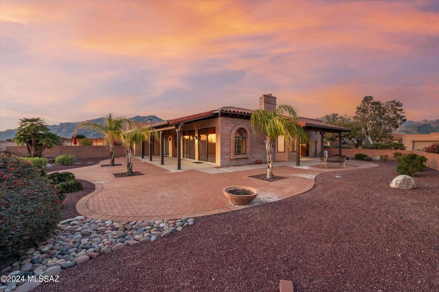 The one you have been waiting for on the highest ridge in Fairfield! Amazing panoramic city views & winter sunsets from inside and out with the added bonus of mountain views from the front of the home. Fireplace on side wall NOT the view wall!  Beautiful Vera Cruz floorplan w/3 bedrooms, high ceilings. Fabulous remodeled primary bath, granite ctrs, beautiful cabinets & lighting, gorgeous large walk in shower. Enjoy the wet bar when entertaining friends & family for those stunning sunsets. You will love the roll down screens on the rear patio. HVAC 2018. This home is move-in ready. One look and you will not want to leave! Community has two pools, spas, tennis, pickleball & club house. Welcome Home!